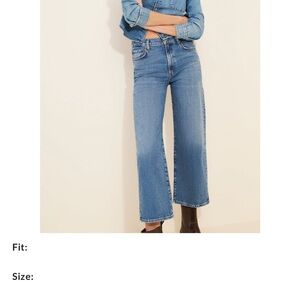 AGOLDE Mid-Rise Relaxed Fit Denim Harper Pants/Ankle Cropped Pants